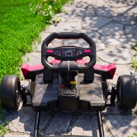 AIYAPLAY 24V Electric Go Kart for Kids 6-12 Years with Drift Mode, Adjustable Seat, 3 Speed, Slow Start, Pink(m-8)