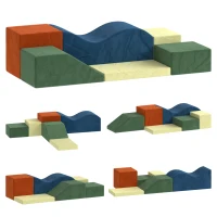 AIYAPLAY Conjunto de 6 Blocos de Espuma para Crianças, Blocos de Psicomotricidade Infantil com Base Antiderrapante, +1 Ano(m-1)