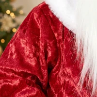 HOMCOM 120cm Life Size Singing Dancing Santa Claus, Standing Musical Animated Santa with Gift and Candy Cane, Posable Arms, Handcrafted, Sound Touch Activated, Moving Christmas Figure Decoration(m-12)