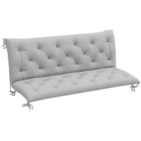 Outsunny Three-Seater Bench Cushion - Light Grey(m-1)