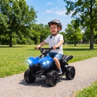 AIYAPLAY 6V Kids ATV, 4 Wheeler Electric Ride on Car with Music and LED Headlights, for Ages 18-56 Months Boys and Girls, Blue(m-8)