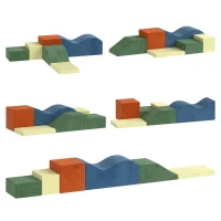 AIYAPLAY Conjunto de 6 Blocos de Espuma para Crianças, Blocos de Psicomotricidade Infantil com Base Antiderrapante, +1 Ano(m-7)