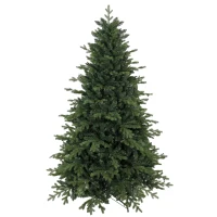 HOMCOM 7ft Artificial Christmas Tree with 2080 Realistic Tips, Hinged Xmas Tree with Wide Shape for Home Office, Green(m-13)