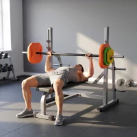 SPORTNOW Conjunto de Pesos Antiderrapante com Barra e 6 Discos 20 kg(m-9)
