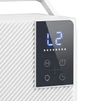 HOMCOM 400mL/Day Small Dehumidifier, RGB Mood Lights, 24H Timer, LED Display, Dehumidifier for Home Damp, White(m-11)
