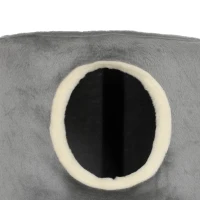 PawHut Cat House for Indoor Kittens, Cat Condo with Removable Washable Cover, Modern Barrel-Shaped Kitty Cave Bed(m-11)