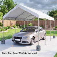 Outsunny HDPE Tent Weights Set of 4, Canopy Weights, Fill with Water or Sand, 48KG(m-14)