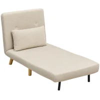 HOMCOM 2-in-1 fauteuil, relaxfauteuil en gastenbed, 72 x 78 x 79 cm, grijs(m-14)