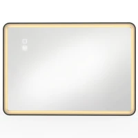 HOMCOM Specchio da Bagno LED Bluetooth Antiappannamento 100x70 cm Nero(m-1)