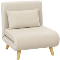 HOMCOM 2-in-1 fauteuil, relaxfauteuil en gastenbed, 72 x 78 x 79 cm, grijs(m-1)