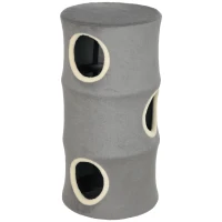 PawHut Cat House for Indoor Kittens, Cat Condo with Removable Washable Cover, Modern Barrel-Shaped Kitty Cave Bed(m-1)