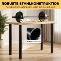 HOMCOM Tischbeine im Industrie-Look und Tischfüße Metall mit Schrauben in Schwarz(m-4)
