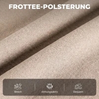 HOMCOM Relaxsessel mit Massage & Wärme, Liegefunktion, 2 Seitentaschen und ausziehbarer Fußstütze, Beige(m-7)