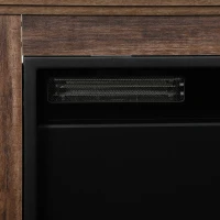 HOMCOM Electric Fireplace Suite with Shelf, 25" 1800W Electric Fire and Surround with LED Flame, 5 Brightness, Remote, Oak(m-10)