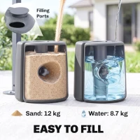 Outsunny HDPE Tent Weights Set of 4, Canopy Weights, Fill with Water or Sand, 48KG(m-6)