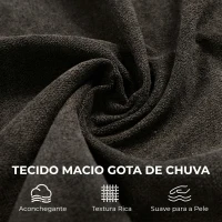 HOMCOM Cadeira de Baloiço Estofada com Apoio de Cabeça Ajustável, Veludo Texturado, Base em Madeira de Seringueira, Cinzento-Escuro(m-6)