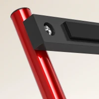 SPORTNOW Barre de Traction Porte et Pompes au Sol Sans Perçage Pull Up Bar 2 en 1 150 kg Sécurité Anti-Chute 96x45x27cm Rouge(m-8)