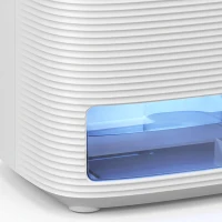 HOMCOM 300mL/Day Small Dehumidifier, RGB Mood Lights, Continuous Drainage, 24H Timer, LED Display, Dehumidifier for Home Damp(m-13)