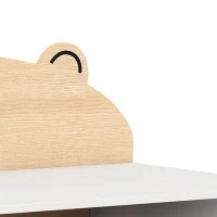 AIYAPLAY Bureau et Chaise pour Enfant 2 Pièces, Ensemble Table d'Activité avec Bibliothèque pour Dessin, Lecture et Jeux, Blanc(m-11)