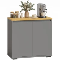 HOMCOM Kitchen Sideboard, Storage Cabinet with Double Doors and Adjustable Shelf for Living Room, Entryway, Grey(m-13)