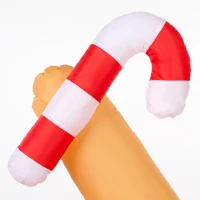 Outsunny 9.8ft Giant Christmas Inflatable Gingerbread Man Side-Lying, Outdoor Blow Up Christmas Decoration with LEDs, Bag(m-11)