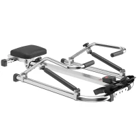 HOMCOM Vogatore Pieghevole, 4 Livelli di Resistenza e Display, Acciaio e ABS, 129x70x70 cm(m-11)