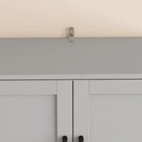 HOMCOM 170 cm Tall Kitchen Pantry with Adjustable Shelves, Freestanding Storage Cabinet with Open Shelf, Grey(m-13)