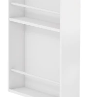 AIYAPLAY Bureau et Chaise pour Enfant 2 Pièces, Ensemble Table d'Activité avec Bibliothèque pour Dessin, Lecture et Jeux, Blanc(m-14)