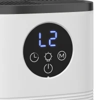 HOMCOM 300mL/Day Small Dehumidifier, RGB Mood Lights, Continuous Drainage, 24H Timer, LED Display, Dehumidifier for Home Damp(m-11)