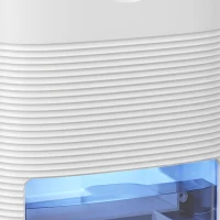 HOMCOM 300mL/Day Small Dehumidifier, RGB Mood Lights, Continuous Drainage, 24H Timer, LED Display, Dehumidifier for Home Damp(m-12)