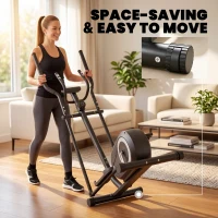SPORTNOW Elliptical Cross Trainer for Home, Quiet Magnetic Elliptical Machine with Bluetooth, App Compatible, 8-Level Resistance(m-9)