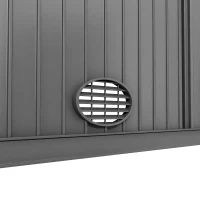 Outsunny Coffre de Rangement Extérieur 480 L, 2 Niveaux avec Portes Coulissantes Résistant aux UV, 120,5x59,5x92cm, Gris(m-10)