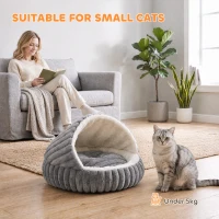 PawHut Cat Bed for Indoor Kittens, Cat Cave House with Non-Slip Bottom and Washable Cushion(m-9)