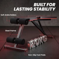 SPORTNOW Banc de Musculation Réglable Pliable Bandes de Résistance Développé Couché Inclinable Déclinable 128x42,5x115cm noir(m-9)