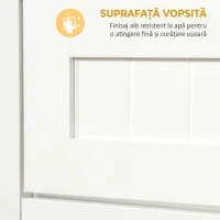 HOMCOM Dulap de Bucătărie pentru Cuptor cu Microunde cu Sertar și Dulap cu 2 Uși, 60x40x122,5 cm, Alb(m-6)