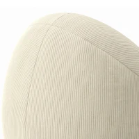 HOMCOM Puf para Adultos en Terciopelo Acanalado, Acolchado en Espuma, Forma Envolvente, Sin Montaje, 114x121x60cm, Crema(m-9)