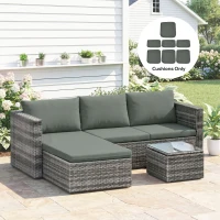 Outsunny Cushion Cover Replacement Garden Rattan Patio Furniture Seat Cover(m-2)