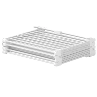 PawHut Barrera de seguridad de metal parque/recinto plegable y modular para perro y niño 10 paneles 61 x 75 cm blanco(m-9)