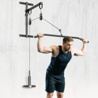 SPORTNOW Fitness Latzug Gym Fitnesssgeräte  Kabelzug Pulley System Arm Krafttraining für Zuhause(m-8)
