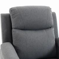 HOMCOM Riser Recliner Chair with Massage and Heat, Linen Electric Lift Armchair for Elderly with Spring Cushion, Dark Grey(m-10)