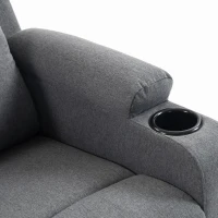 HOMCOM Riser Recliner Chair with Massage and Heat, Linen Electric Lift Armchair for Elderly with Spring Cushion, Dark Grey(m-11)