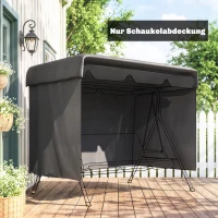 Outsunny Gartenmöbelabdeckung Abdeckung Schutzhülle für Outdoor-Möbel, 215 cm x 155 cm x 150 cm, Dunkelgrau(m-7)