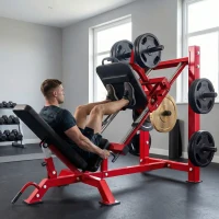 SPORTNOW Leg Press Machine con Ruote, Macchina Regolabile per Gambe e Squat(m-2)