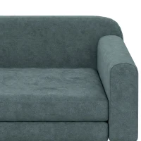 PawHut Sofá para Perro Cama para Perro Cojín Desenfundable Lavable Respaldo Alto Brazos Terciopelo 101x66x34,5cm Gris(m-9)