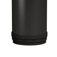 HOMCOM Conjunto de 4 Pés de Mesa em Metal Estilo Industrial com Parafusos Auto-roscantes e Patins Reguláveis 73x6x6 cm Preto(m-10)