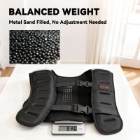 SPORTNOW Weighted Vest, 8 kg Weight Vest with Adjustable Straps, Reflective Strips, Black(m-7)