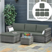Outsunny Cushion Cover Replacement Garden Rattan Patio Furniture Seat Cover(m-8)