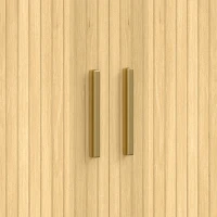 HOMCOM Sapateira 5 Níveis 15 Pares com Portas Deslizantes Prateleiras Ajustáveis 78x38x95,2 cm Carvalho(m-8)