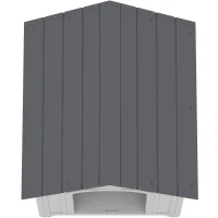 PawHut Niche pour chien extérieur, maison chien en polypropylène imperméable ventilé plancher surélevé 66x55x65cm gris clair(m-14)