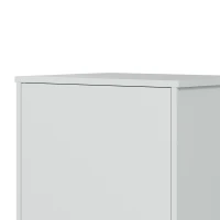 AOSOM Coluna de Casa de Banho 6 Níveis, Móvel de Arrumação Estreito, 2 Portas e 4 Prateleiras Ajustáveis, 40x35x180cm, Verde(m-10)
